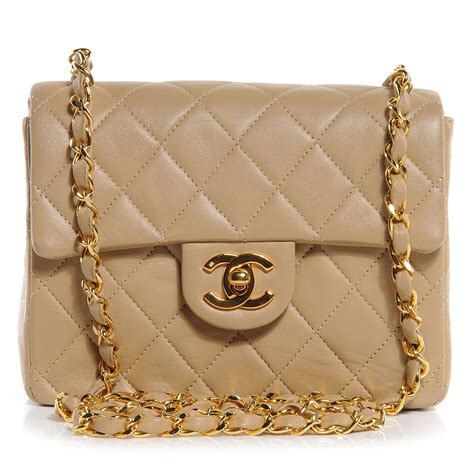 chanel mini square beige|Chanel mini flap price.